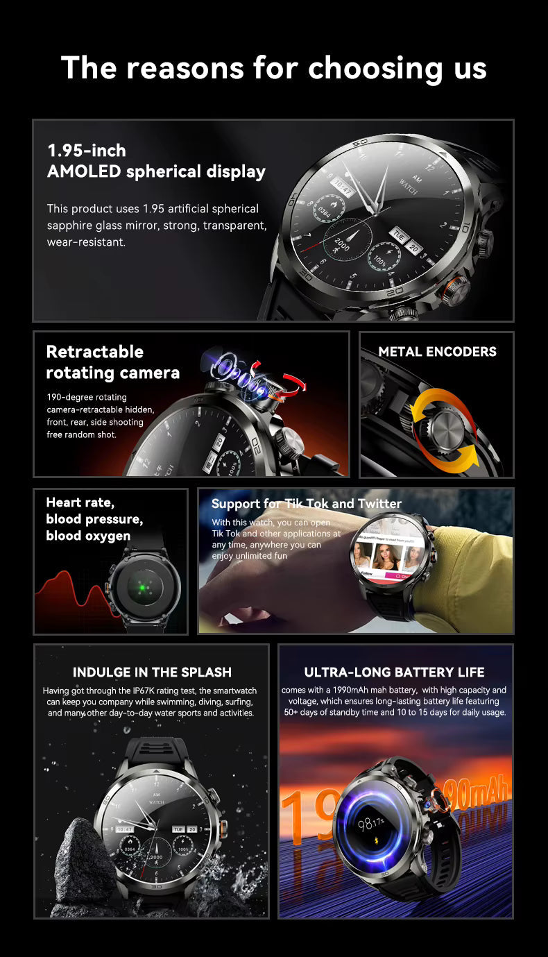 Smart Life Tracker Watch w/GPS Camera phone connection